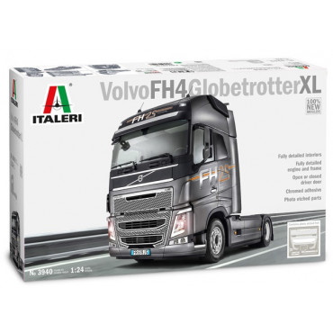 KIT PARA MONTAR ITALERI CAMINHÃO VOLVO FH4 GLOBETROTTER XL 1/24 ITA 3940 3940S